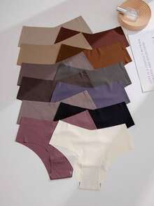 1pcs/3pcs/5pcs Casual Comfy Plain Underwear Multicolor Fabric - 1pcs - 查看 3