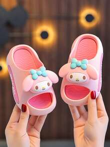 SANRIO 1双夏季儿童拖鞋，女童防滑软底浴室淋浴凉鞋 - 粉色 - 查看 6