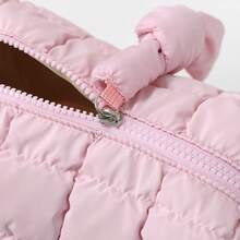 1pc Large Capacity Multi-Function Zipper Cosmetic Bag/Toiletry Bag, Essential Travel Makeup Pouch - Pink - View 3