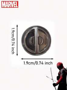 Monogram 1 Pc Marvel Officially Licensed Deadpool Zinc Alloy Brooch - 3D Metal Enamel Pin For Backpacks & Jackets Creative Superhero Accessory Ideal Birthday & Christmas Gift For Marvel Fans - 1 Pc - View 6