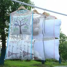 1pc Polyester Fiber Pillow Drying Net, Multifunctional, Foldable Pillow Drying Net, Clothes Drying, Pillow Drying Bag, Toy Drying Net, Balcony Hanging Pillow Drying Net, Breathable, Drying, Anti-Drop, Anti-Insect. - Blue - View 10