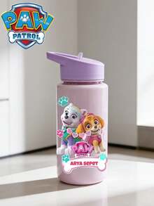 Paw Patrol 1个500毫升可爱图案水瓶，带吸管，防漏防震，适合户外运动、旅行、野餐、徒步、露营、居家、办公、学校等场合，可作为生日、圣诞节、万圣节、情人节、感恩节、毕业礼物送给她、他、同学、家人、朋友。 - 彩色 - 查看 10