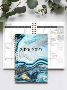 1 cuốn sổ tay lịch kế hoạch hàng tuần và hàng tháng từ tháng 1 năm 2026 đến tháng 12 năm 2027, kích thước 5.7" x 8", khổ A5, sổ ghi chép năm học có bìa chống thấm nước, sổ tổ chức cá nhân, đồ dùng văn phòng phẩm trường học, quà tặng tri ân giáo viên, quà tặng Ngày của Mẹ. - Nhiều màu - Xem 4