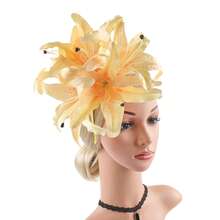 1Pc Flower Fascinators For Women Tea Party Floral Headband Church Kentucky Cocktail Derby Hats For Wedding Costume,Beach Clothing Outfits,Summer Accessories - Multicolor - View 3