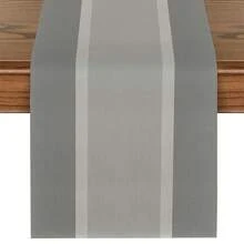 1pc Linen-Like Table Runner, Modern Living Room & Dining Table Mat, Washable, Suitable For Kitchen, Dining Table, Party, Wedding Decoration, Vintage Look, Applicable For Entryway, Family Gathering, Coffee Table, Living Room - Grey - View 15