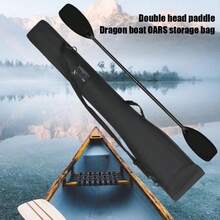 Black One-Piece Paddle Bag, Double-Headed Paddle Bag, Kayak Paddle Bag, Carbon Fiber Paddle Bag, Portable Bag, Canoe Paddle Bag, Dragon Boat Oar Bag With Shock-Absorbing Foam And Shoulder Strap - Black - View 2