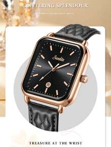 LIGE Women's Fashion Luxury Quartz Watch Water-Resistant For Daily Wear Date Display Luminous Dial Casual Watch - Black - View 11