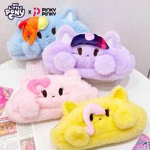 MY LITTLE PONY 1pc Fluffy Cosmetic Bag , Pinkie Pie, Fluttershy & Twilight Sparkle Plush Pencil Case, Kawaii Makeup Pouch For Christmas & Halloween Birthday Gifts - Multicolor - View 9