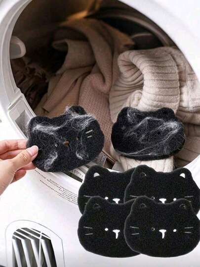 12/6/3pcs Reusable Pet Hair Catcher Ball, Washing Machine Pet Hair Collector, Cute Dog & Cat Hair Remover Cleaning Tool