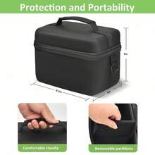ALKOO Bolso Bandolera para Cámara Compatible con EOS R100 R50 Kit de Lente de Cámara Mirrorless Estuche de Almacenamiento de Viaje EVA para Tarjetas SD Batería Cable Adaptador Solo el Bolso - Negro - Ver 8