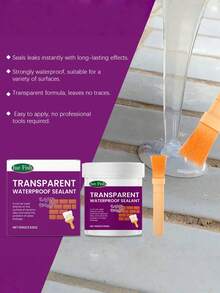 Transparent Waterproof Sealant, Bathroom Kitchen Roof Leak Proof Filler, No Demolition Required - A - View 10
