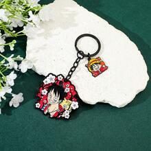1/3件装 卡通动漫 草帽路飞、罗罗诺亚·索隆 金属钥匙扣 时尚包包挂件 - 時尚卡通 - 查看 3