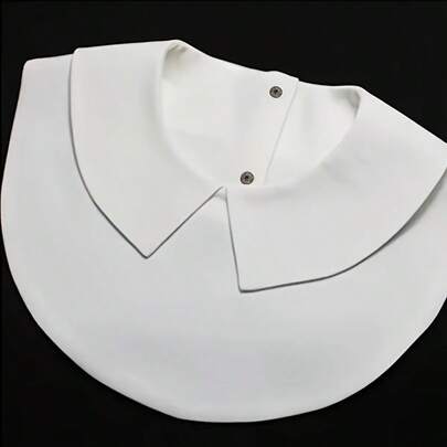 1件女士可拆卸可调节彼得潘领假领，休闲舒适，适合搭配各种服装