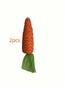 1pc Large Cat Toy, Pet Chew Toy, Cute Paper Rope Carrot Interactive Cat Toy, Self-Entertainment Boredom Relief Durable Chew Toy, Cat Stick Rattle Kitten Teething Scratching Toy - Orange - View 13