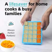 Tbsp Silicone Freezer Molds - Perfect For Storing Garlic, Ginger, Pesto, Herbs,Tomato Paste, Lemon Juice,Vegetable Purees,Purees And More - Silicone Food Freezer Tray (2 Pack Blue) - 2PackBlue - View 7