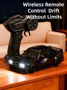 遥控车，带LED灯，漂移车，超级赛车，可充电成人玩具车。可充电遥控赛车，高速专业漂移，四驱遥控仿真车玩具，配备遥控车LED灯、漂移轮胎和道路障碍物，是送给孩子和成人、男孩和女孩的完美生日礼物。 - 遙控漂移車 - 查看 1
