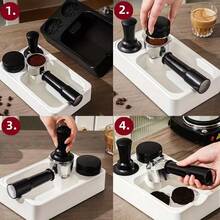 Bộ dụng cụ nén cà phê espresso 51mm/53mm/58mm, dụng cụ nén cà phê chuyên nghiệp dành cho barista. Có lò xo định lượng, thiết kế bằng thép không gỉ, bộ phận phân phối cà phê có thể điều chỉnh. - Nhiều màu - Xem 5