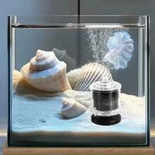 1个三合一水族箱精灵过滤器，小型鱼缸增氧器，静音迷你鱼缸清洁器，带硝化细菌培养，适用于各种鱼缸和水族箱 - A型 - 查看 3