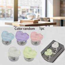 Botón de descarga de inodoro en forma de corazón y de colores, botón auxiliar de descarga creativo para el tanque del baño - A - Ver 10