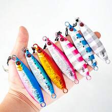 14-100克金属路亚，慢沉铅坠，夜光，带辅助钩，深海钓鱼路亚，适用于金枪鱼、鲑鱼、石斑鱼、鲷鱼、琥珀鱼等鱼类。 - 彩色 - 查看 3