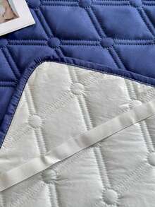 1pc Waterproof Mattress Protector, Soft Breathable Fitted Sheet, Noiseless Bed Cover - Blue - View 5