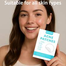 400片/盒 水胶体祛痘贴，不含酒精，无味，温和不刺激，有效遮盖痘痘和瑕疵，富含优质水杨酸和茶树油，节日礼品 - 彩色 - 查看 3