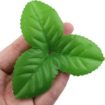 50/100/200pcs Artificial Rose Leaves, Realistic Green Leaves Suitable For Wedding Bouquets, Mother's Day, Spring Wreath Making, Maintenance-Free Tabletop Centerpiece Decor, Home Garden Decoration, Wedding & Festival Supplies
