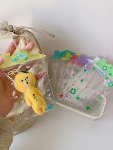 1 PC Cartoon Cabin Dustproof Card Outing Pendant Sun Baby Bag Student Transparent Card Cover Card Bag - Multicolor - View 10