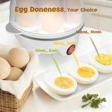1pc Egg Cooker Layered, Auto Shut-Off Steamer, Mini Multi-Function Egg Boiler, 7 Eggs Single Layer/14 Eggs Double Layer, Small Breakfast Maker, Rice Cooker, Suitable For Dorm, Home, Office, Efficient & Time-Saving - Multicolor - View 9
