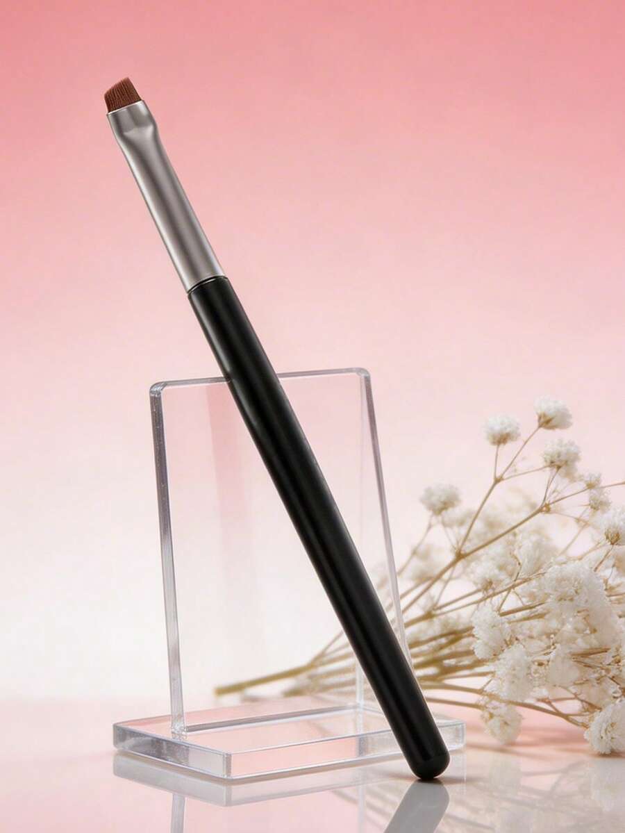 OEIEZ Ultra-Thin Precision Angled Eyeliner Brush, Soft Firm Synthetic Bristles, Professional Eye Makeup Tool For Gel, Cream & Powder Eyeliner, Winged Liner & Brow Definer, Single Pack - Black - View 1