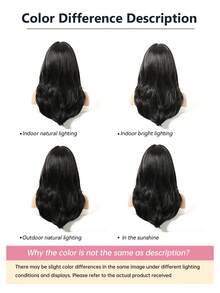 Tóc giả xoăn bồng bềnh màu tím nhạt ombre dài 20 inch, thời trang hàng ngày, dự tiệc, Halloween, cosplay, phong cách đường phố tự nhiên dành cho nữ. - màu đen - Xem 10