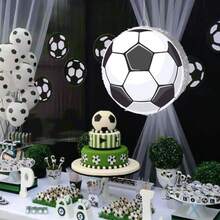 Piñata hình quả bóng đá kèm bịt mắt và gậy, thích hợp cho các lễ hội, tiệc theo chủ đề, trang trí tiệc sinh nhật. - Xem 5