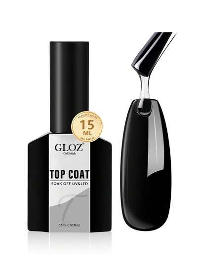 15毫升高光泽持久亮油，适合DIY居家美甲和专业美甲护理，需使用UV灯固化。