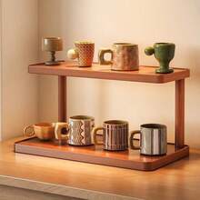 Bathroom Countertop Organizer,Vanity Organizer And Storage For Cosmetic Skincare Perfume, Ideal Storage Solution For Perfumes, Cosmetics, Spices, Handmade Toys, Office Supplies. - Wood Color - View 1
