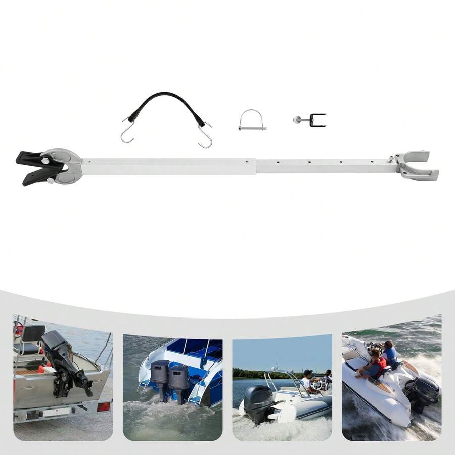 Adjustable Outboard Motor Transom Saver Aluminum Trailer Support Bracket Marine Grade Motor Support For Boat Trailering Towing - A - View 1