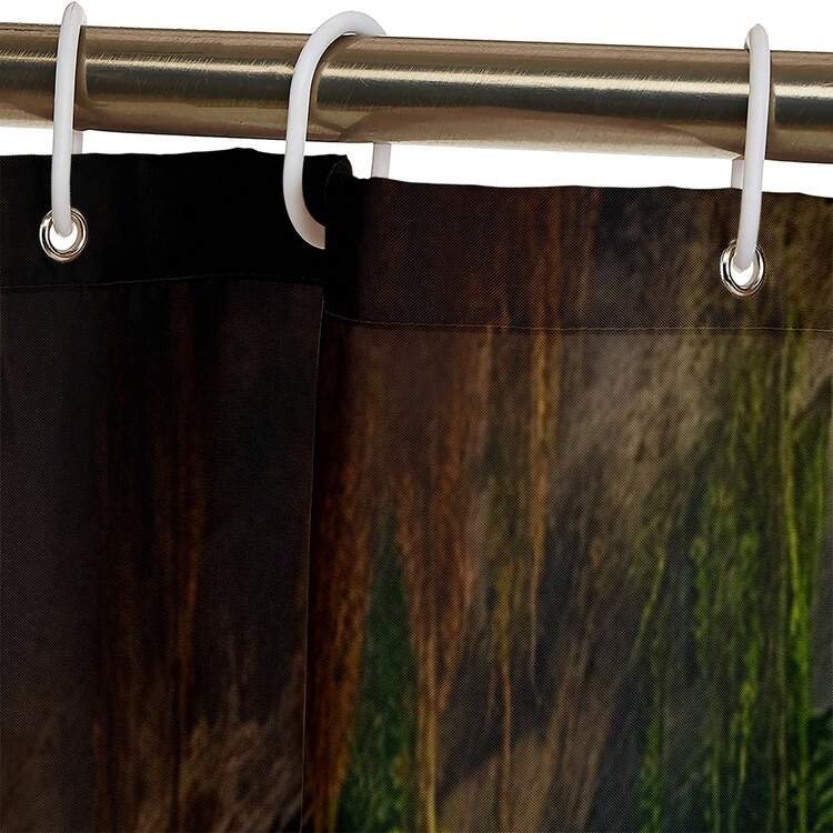 Bộ rèm tắm trang trí phòng tắm đa năng họa tiết hang động biển thơ mộng (1 cái/3 cái/4 cái), kèm 12 móc treo miễn phí, tạo không gian nghỉ dưỡng trang nhã, thảm phòng tắm, thảm chữ U và thảm tròn cho bồn cầu, phù hợp với mọi không gian. - A - Xem 11