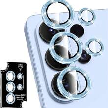 Alloy Glitter Rhinestone 1pc Galaxy S26 Ultra/S26 Plus/S26 Camera Lens Protector, Single Metal Ring Tempered Glass Lens Cover, [Strong Adhesion] Anti-Scratch Ultra-Thin High-Definition Transparent Lens Cover, 1pc, CD Pattern, Glitter, Rhinestone, Multiple Styles & Colors Mother's Day Gift Anniversary Gift - Multicolor - View 43