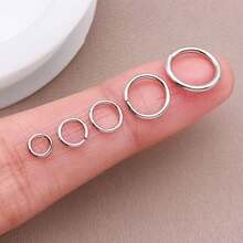 20个4/5/6/8/10毫米优雅简约开口圈 - 镀18K金铜，厚实银色和铂金饰面，抛光开口圆环，适用于DIY手链、项链、耳环、婚礼和派对工艺品 - 彩色 - 查看 11