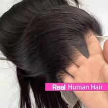 30 Inch Straight Human Hair Wigs 13x4 HD Transparent Lace Frontal Wigs Glueless Bone Straight Lace Front Human Hair Wigs - Natural Black - View 4