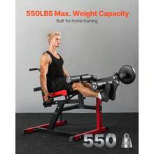 Leg Extension And Curl Machine, Seated Leg Rotary Extension For Thigh, Adjustable Lower Body Specialty Exercises Equipment, Heavy Duty Workout Bench For Home Gym, 550 LBS Capacity - Leg Extension and Curl Machine, 550 Lbs - View 2