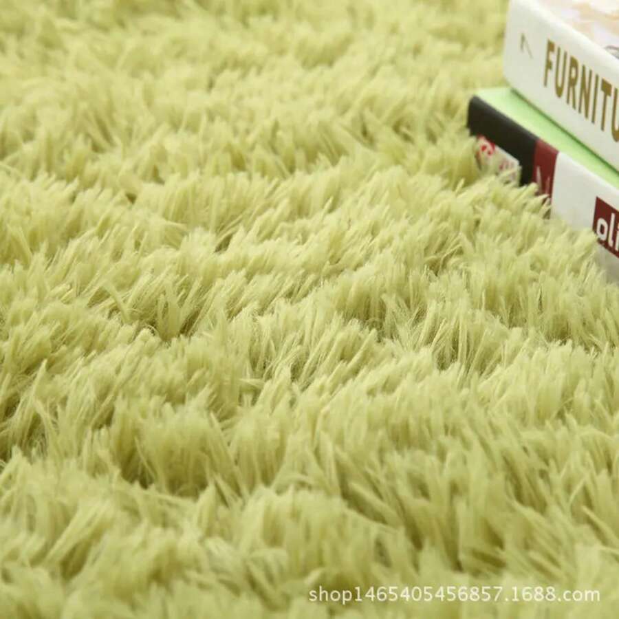 Alfombra de noche de lana de seda degradada para habitación de niños, sala de estar, dormitorio, antideslizante, lavable aáquina, no fácil de perder el pelo - lvse - Ver 1