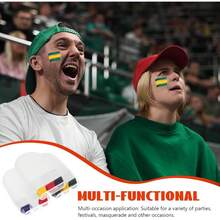 SEWOART Pintura Facial para Partidos de Fútbol 3 Piezas Banderas de Alemania, Brasil y Francia, Colores Vibrantes Seguros para Piel, Kit de Maquillaje Deportivo Patriótico para Festivales - 1 - Ver 9