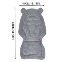 Baby Stroller Seat Cushion, Graffiti Ear Design Seat Pad, Infant Pushchair Liner, Reversible Seat Cushion - Grey - View 2