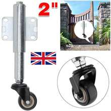 2in Gate Wheel PU Gate Caster Gate Wheel Spring Loaded Caster Heavy Duty 110lbs - A - View 2