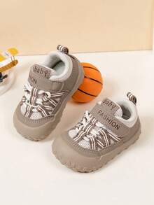Infant Sports Shoes, Breathable Soft Sole Anti-Slip Toddler Shoes, Convenient Hook And Loop Design - Khaki - View 19