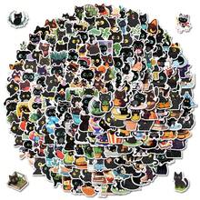 50/100/206 adesivos de gato preto de desenho animado, adesivos decorativos de grafite, adequados para garrafas de água, copos de carro, computadores, guitarras, bicicletas, motocicletas, skates, capacetes, malas, diários, materiais de scrapbooking DIY, pacote de adesivos decorativos, aplicável a micro-paisagens, adesivos de bolso, para colar em malas, computadores, copos de água, suprimentos de scrapbook, artigos de papelaria, adesivos engraçados para Kindle - Um tamanho serve para todos - Ver 10
