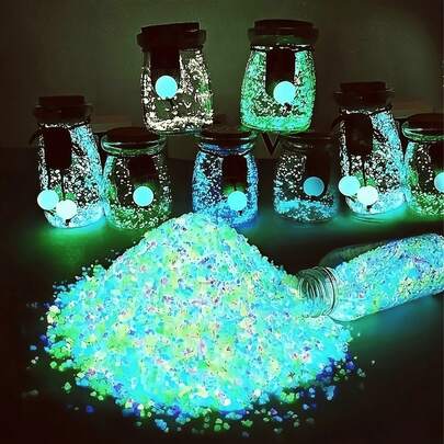 3000pcs/Bag Mini Glow-In-The-Dark Garden Sand, Micro Fairy Decor, Aquarium Artificial Luminous Stones, Potted Plant Decorative Stones, Potted Plants, Succulents, DIY Decor
