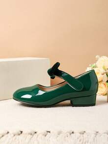 1 Pair Fashionable Bow Decor Girls' Outdoor Shoes, Spring/Summer - Green - View 5