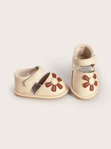 Infant Summer Walking Breathable Sandals 0-1 Year Old Female Infant 3-6-9 Months Old Shoes Soft Sole Anti Slip - Apricot - View 5