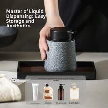 250毫升木纹皂液器，可重复灌装，带泡沫泵，手动按压式液体乳液储存瓶，防漏，可制作泡沫。 - 多色 - 查看 10